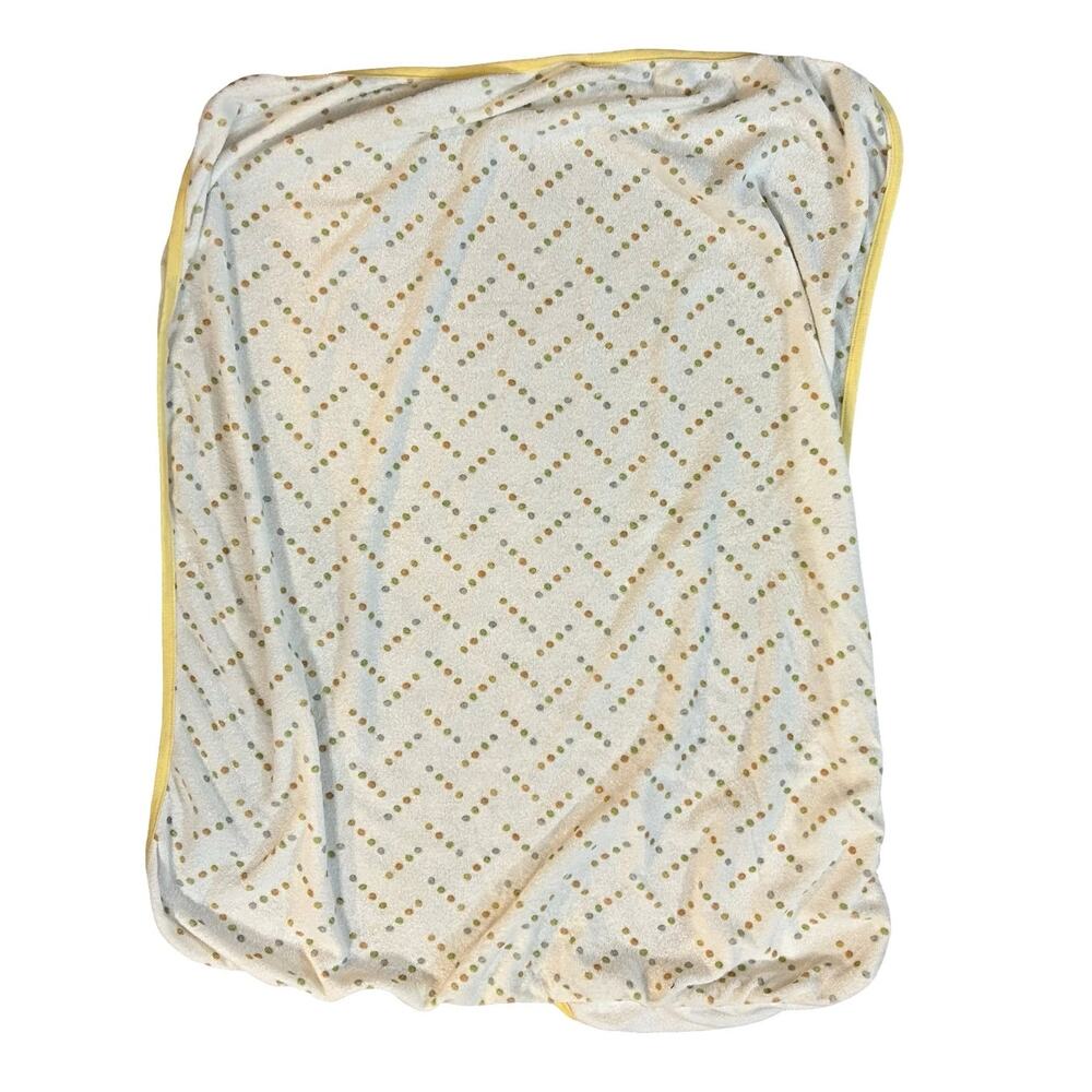 BabiesRUs Baby Blanket 24x28 Polka Dots Yellow Trim Hooded Geoffrey 2012